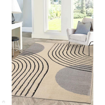 Newport Modern Arcs Grey Rug-Melrose-Rug Love - The Most Loved Rug Store